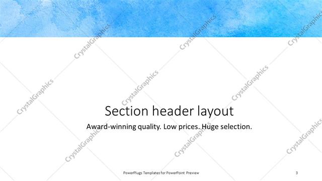 Section Header presentation slide layout