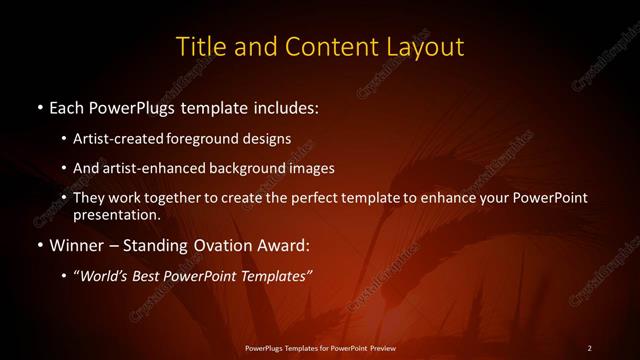 Title and Content presentation slide layout