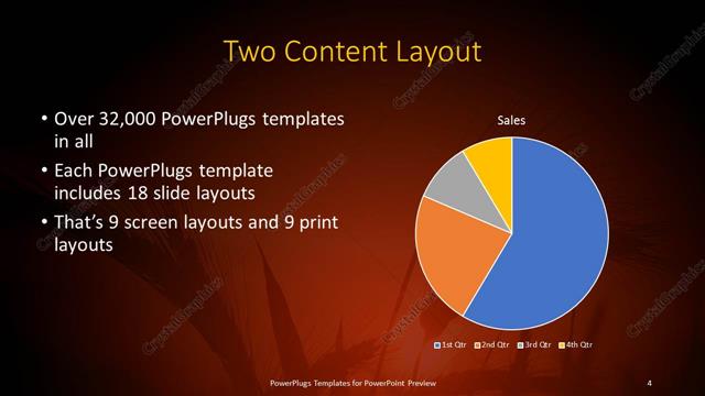 Two Content presentation slide layout