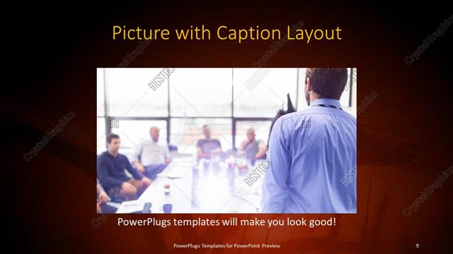 Picture with Caption presentation slide layout