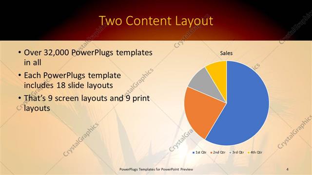 Two Content presentation slide layout