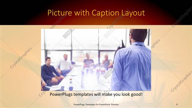 Picture with Caption presentation slide layout