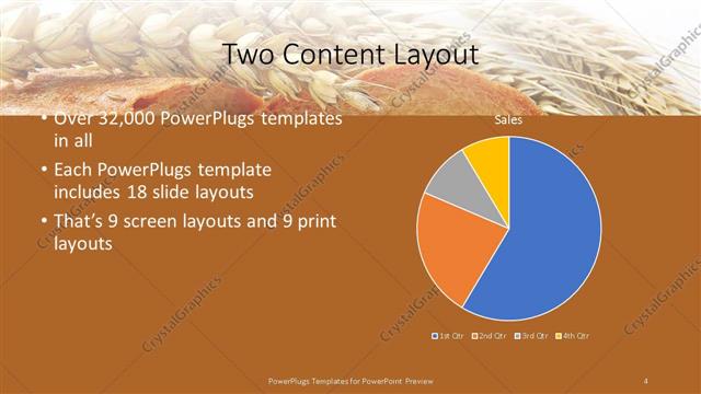 Two Content presentation slide layout