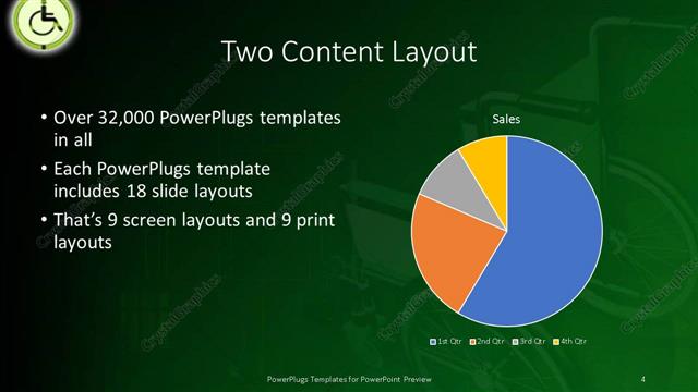Two Content presentation slide layout