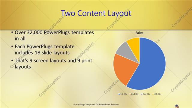 Two Content presentation slide layout