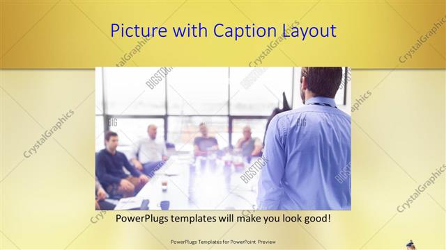 Picture with Caption presentation slide layout