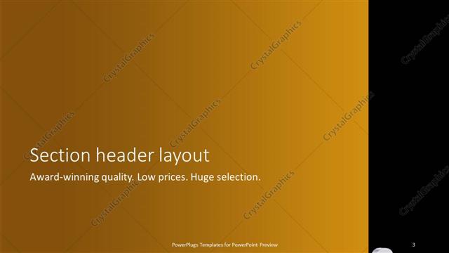 Section Header presentation slide layout