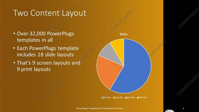 Two Content presentation slide layout