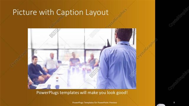 Picture with Caption presentation slide layout