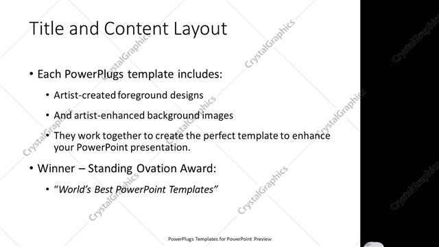 Title and Content presentation slide layout