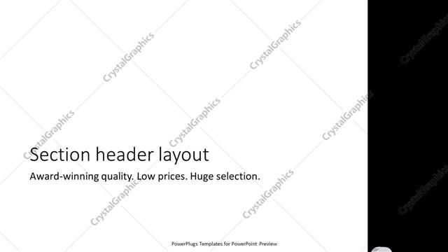 Section Header presentation slide layout