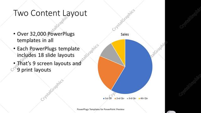 Two Content presentation slide layout