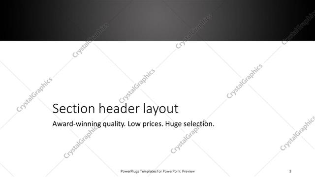 Section Header presentation slide layout