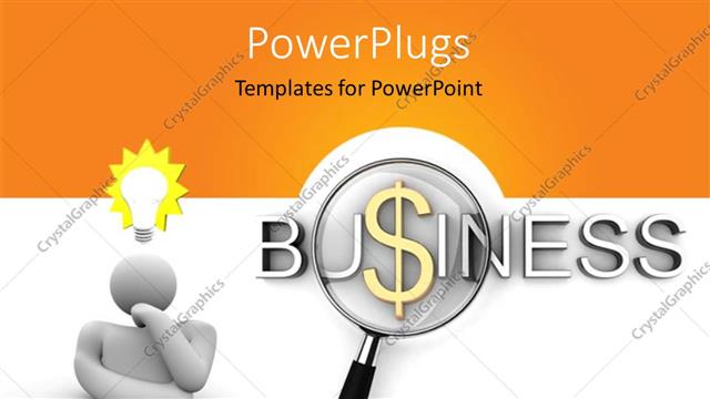  Presentation with character - A white 3D character with a bright glob head