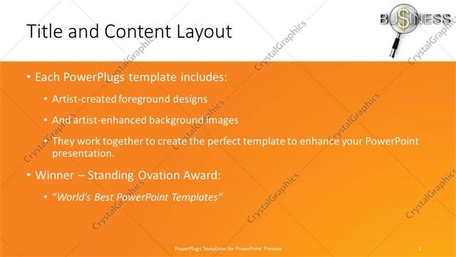Title and Content presentation slide layout