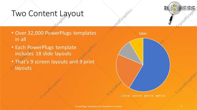 Two Content presentation slide layout
