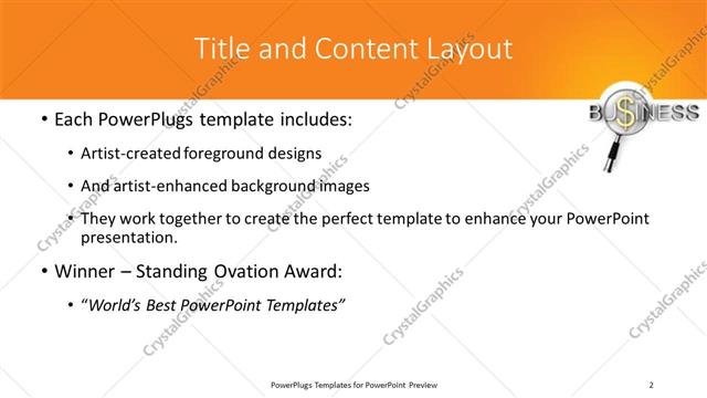 Title and Content presentation slide layout