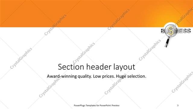 Section Header presentation slide layout