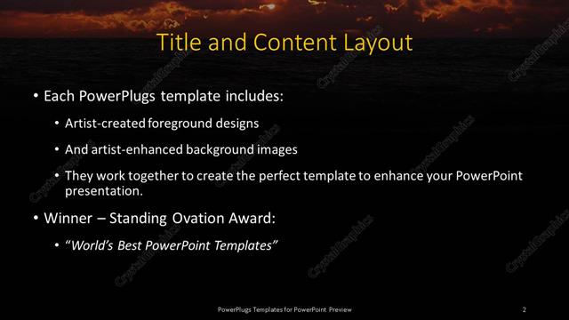 Title and Content presentation slide layout