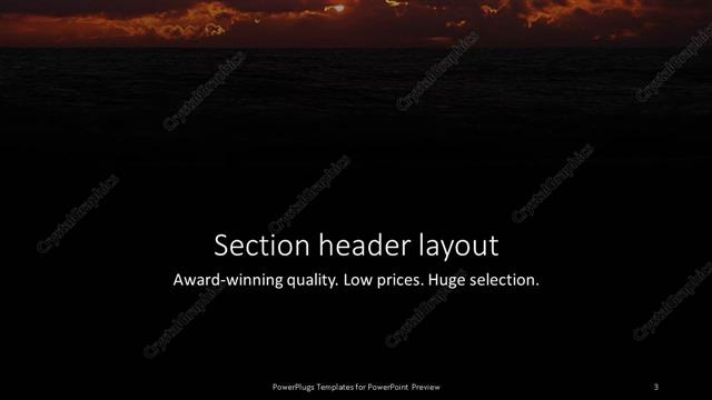 Section Header presentation slide layout