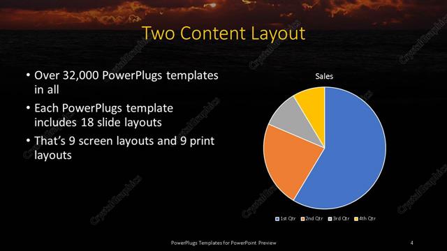Two Content presentation slide layout
