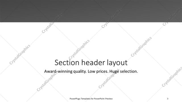 Section Header presentation slide layout