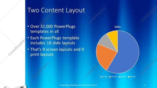 Two Content presentation slide layout