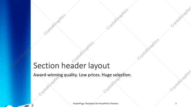 Section Header presentation slide layout
