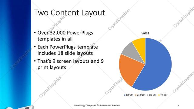 Two Content presentation slide layout
