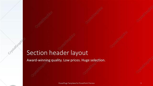 Section Header presentation slide layout
