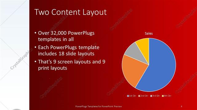 Two Content presentation slide layout
