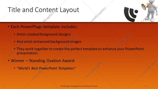 Title and Content presentation slide layout