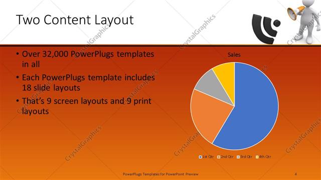 Two Content presentation slide layout