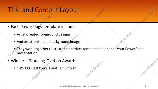 Title and Content presentation slide layout