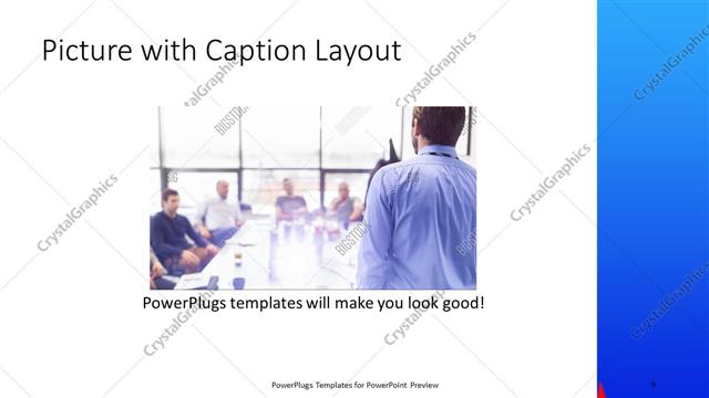 Picture with Caption presentation slide layout