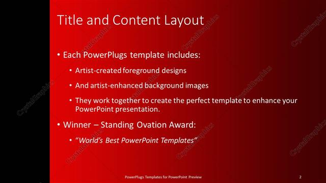Title and Content presentation slide layout