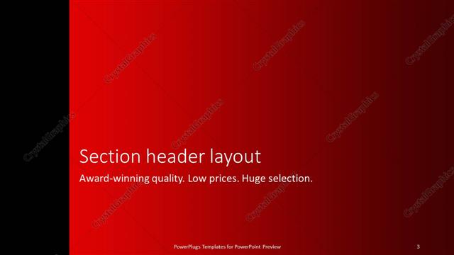 Section Header presentation slide layout