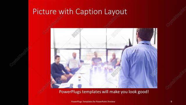 Picture with Caption presentation slide layout