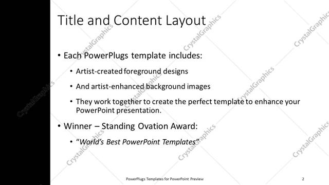 Title and Content presentation slide layout