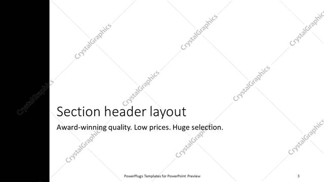 Section Header presentation slide layout