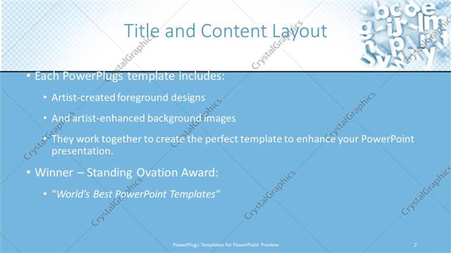 Title and Content presentation slide layout