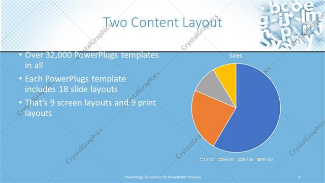 Two Content presentation slide layout