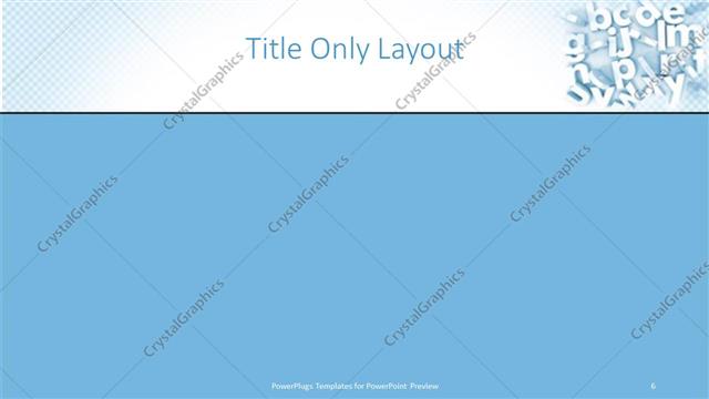 Title Only presentation slide layout