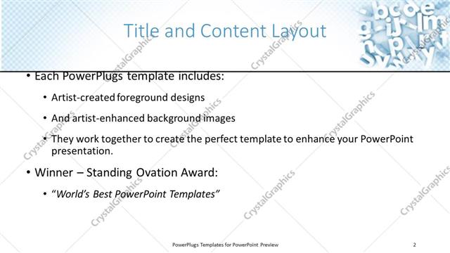 Title and Content presentation slide layout