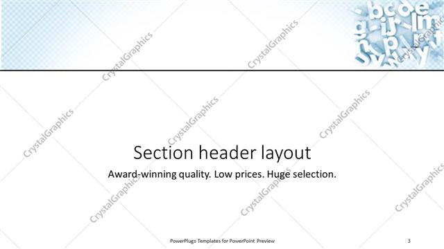 Section Header presentation slide layout
