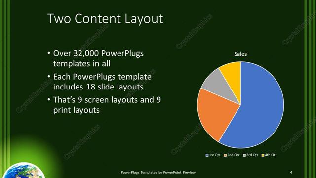 Two Content presentation slide layout