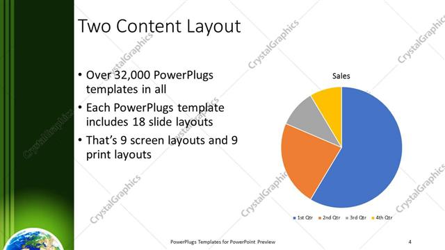 Two Content presentation slide layout