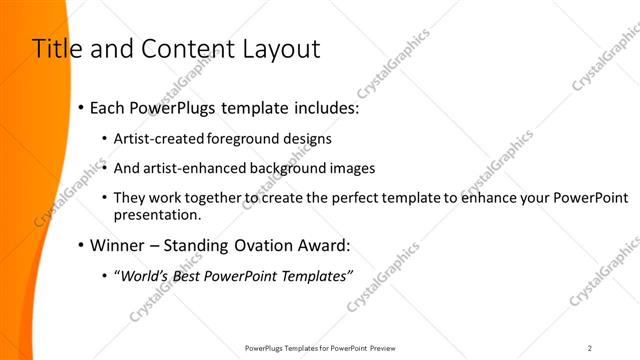 Title and Content presentation slide layout