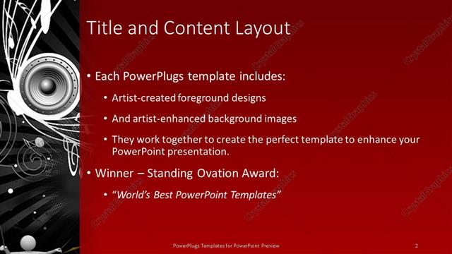 Title and Content presentation slide layout