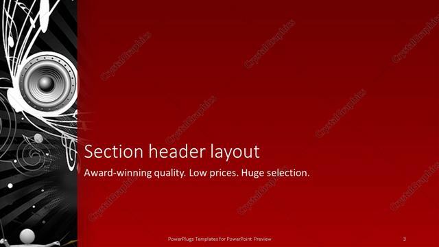 Section Header presentation slide layout